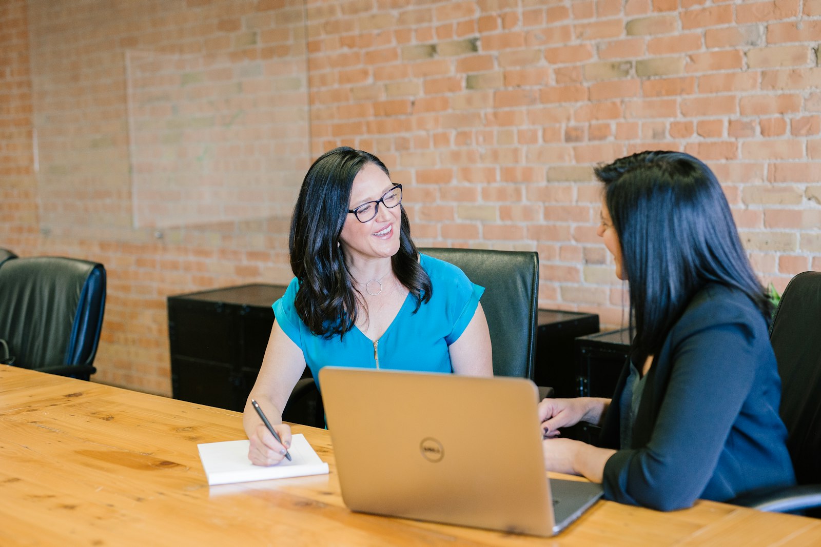 Candidate speaking confidently in interview